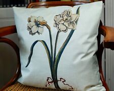 NARZISSE   VollKissen  stylisch  nachhaltig  45x45 cm  Natur  Leinen  Federn  BW