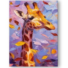Leinwandbild Giraffe Abstrakt Wanddeko Bilder Tier Wandbild Wohnzimmer Büro 8037
