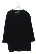 UNITED COLORS OF BENETTON Wollmantel Damen Mantel Gr. DE 42 schwarz Casual-Look