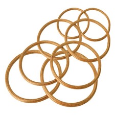 2 Holz Bambus-Ringe Taschengriffe Traumfänger Ringe Größenwahl naturfarben (5,45