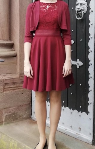 Festkleid bordeauxrot vera - bordeauxrot,