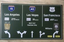US Strassenschild Los Angeles Las Vegas San Francisco Route 66 - 70x40 cm