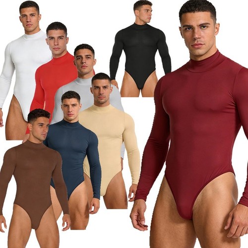 Männer mock neck bodysuit - neck,