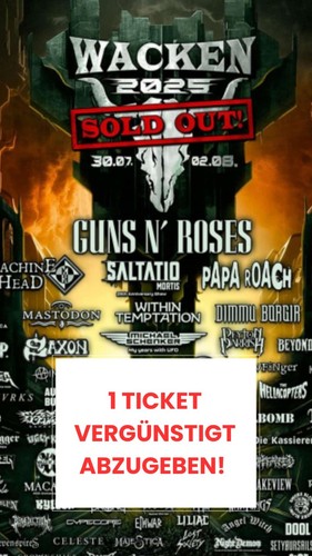 Wacken ticket 2025 - ticket,