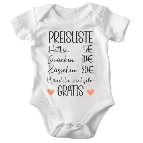 Unisex babybody preisliste - unisex,