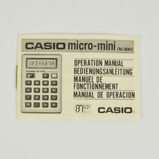 Original Bedienungsanleitung für Taschenrechner Casio Micro-Mini M-800