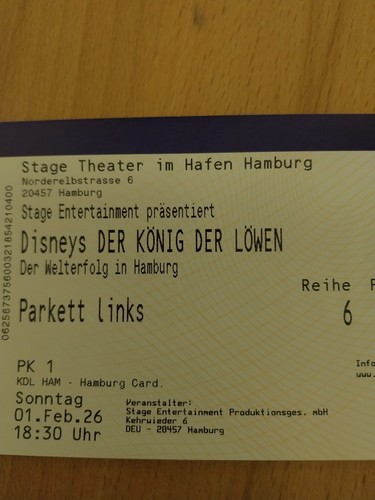 Musical ticket disney könig - musical,