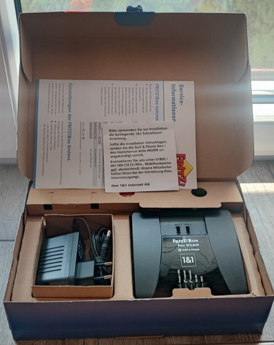 Fritzbox 7113 mit ladegerät - mit,
