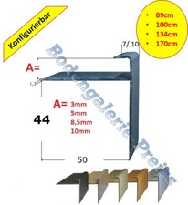 3/ 5/ 8,5 /10x44mm Treppenkantenprofil Winkelprofil F-Form Vinyl Laminat Parkett