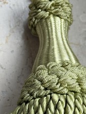 2 Raffhalter Quaste Kordel  Barock Stil Gardinenhalter Gardinendeko Lind Grün