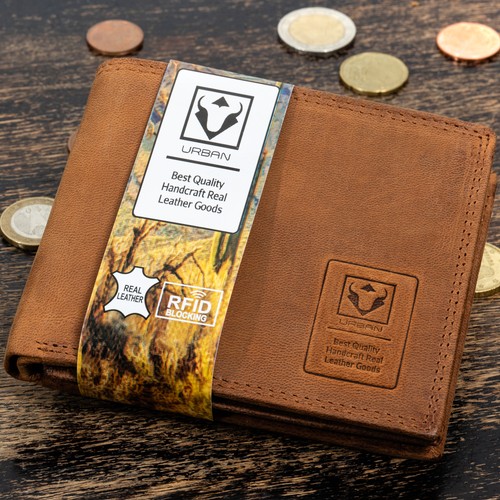 Herren geldbörse echt leder - geldbörse,