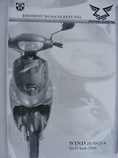 ZONGSHEN WIND ZS 50QT-4  Motorroller  50-25 km/h Original Bedienungsanleitung