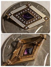 Krementz 14K Gold Amethyst