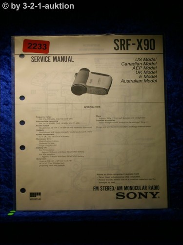 Sony service manual srf x90 - service,