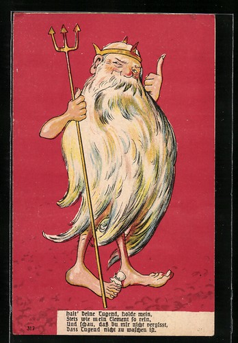 Scherzkarte poseidon mit - scherzkarte,,