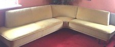 mid Century Cocktail Sofa angesagt Ecksofa groß Wiener Bank 5-6 Per True Vintage