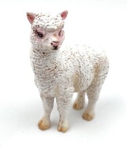 Polyresin Figur Alpaka weiß