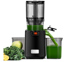 Linkchef Entsafter Slow Juicer Entsafter Obst-Gemüse BPA-Frei 1,8L 250W Schwarz