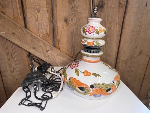 Vintage bauernlampe keramik - vintage,