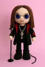 Häkelmuster Amigurumi nur Ozzy Osborne Black Sabbath 20 cm hoch
