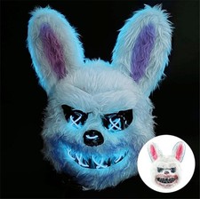 Horror Hase LED Grusel Maske - wie aus Purge steuerbar, Halloween & Fasching 