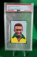 1966 Sicker Verlag Pelé PSA 1 • Weltmeisterschaft • Seltene Fußball Sammelkarte