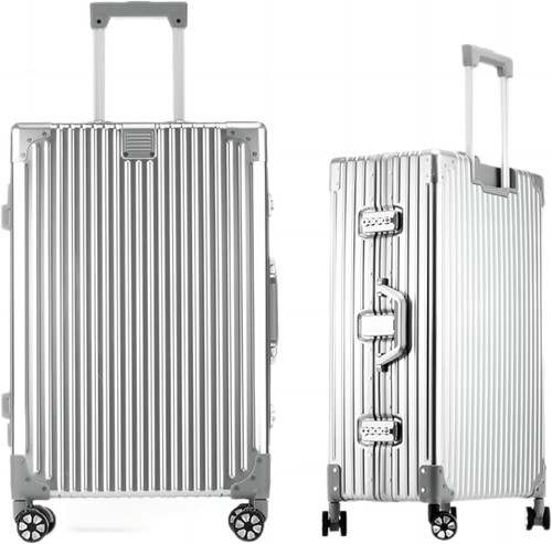 Koffer 100 aluminium 4rollen - aluminium,