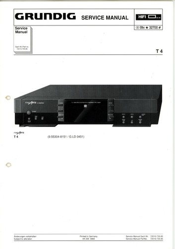 Grundig service manual für - manual,