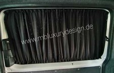 VW T3 einlagig schwarz Gardinen Vorhang Sonnenschutz Set für 5 Fenster