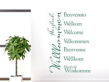 Wandtattoo Wandaufkleber Wandspruch Deko Herzlich Willkommen Flur Wanddeko