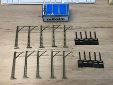 10 H0 Märklin 7509 Oberleitung Masten guter Zustand für K-Gleis in OVP
