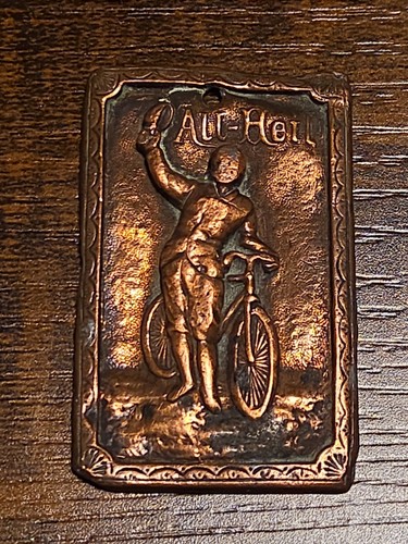 Antike fahrrad plakette - antike,