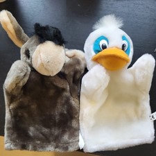 Handpuppe Esel und Ente  25cm