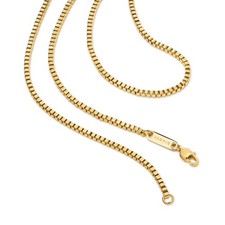 Kette Gold 750 vergoldet 18 Karat Venezianerkette Edelstahl Damen Herren K6367DL