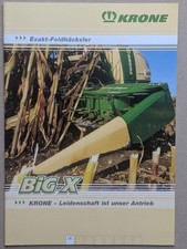 Krone Big X 1000 800 650 500 Feldhäcksker Prospekt Traktor Bulldog Schlepper