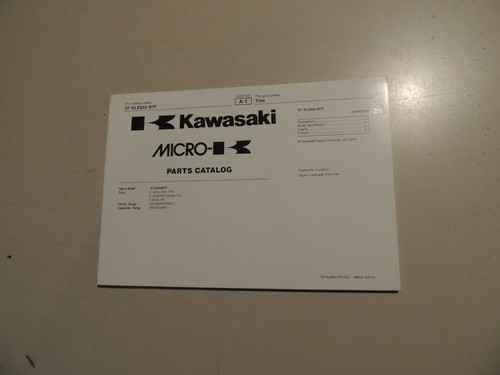 Parts catalog kawasaki kle 650 - parts,