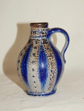 Miniatur Krug Kanne Bembel Salzbrand blaugrau um 1910/30