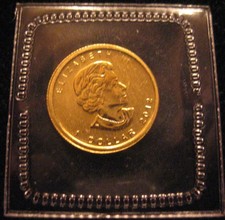 MDS KANADA CANADA 1 DOLLAR 2012 "MAPLE LEAF", EINGESCHWEISST, 1/20 UNZE GOLD #5