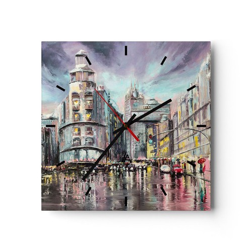 Modern wanduhr 40x40cm quadrat - 40x40cm,