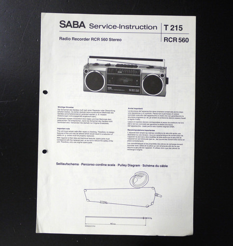 Original saba rcr560 radio - original,