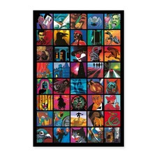 Die Drei Fragezeichen Covermotive Wandbild Poster 40x60 cm, One size, Weiß