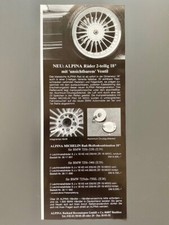 Alpina Räder 18" BMW E39 E38 Felgen Original 1996 Vintage Advert Werbung Reklame
