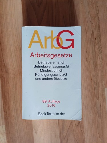 Arbeitsgesetze arbg 89 - arbg,