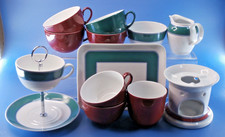 Konvolut CLOU & CLASSIC Combiniere: Tassen, Stövchen, Milch & Zucker, Etagere