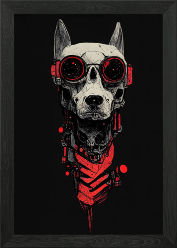 Cyberdog framed wall art - cyberdog,