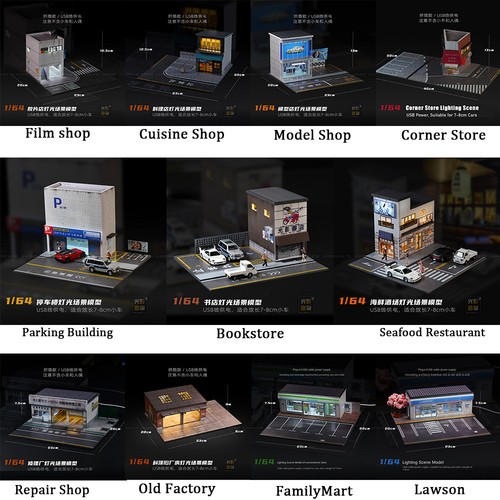 Diorama garage - 1:64,