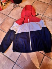 Regenjacke Gr 158 M Rot Weiß