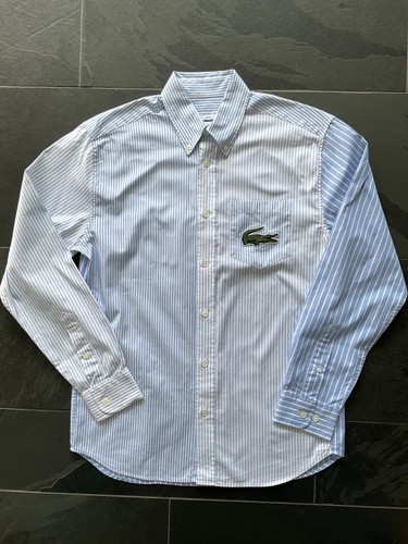 Lacoste bluse hellblau weiß - lacoste,