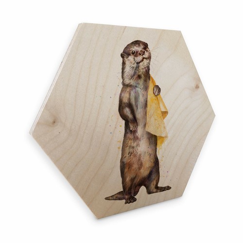 Hexagon holz birke furnier - hexagon,