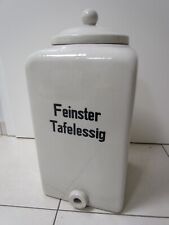 Alter Senfspender Keramik "Feinster Tafelessig